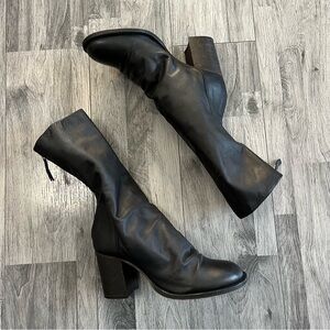 Free People Black Elle Leather Boots Size 39.5